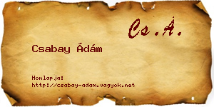 Csabay Ádám névjegykártya